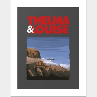 Hand-drawn Thelma and Louise Illustration by Axel Rosito for Burro Tees Posters and Art